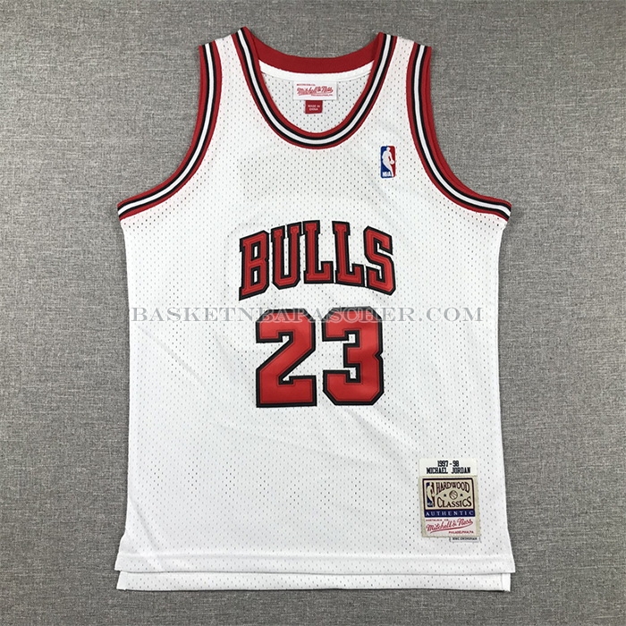 Maillot Enfant Chicago Bulls Michael Jordan NO 23 Mitchell & Ness 1997-98 Blanc